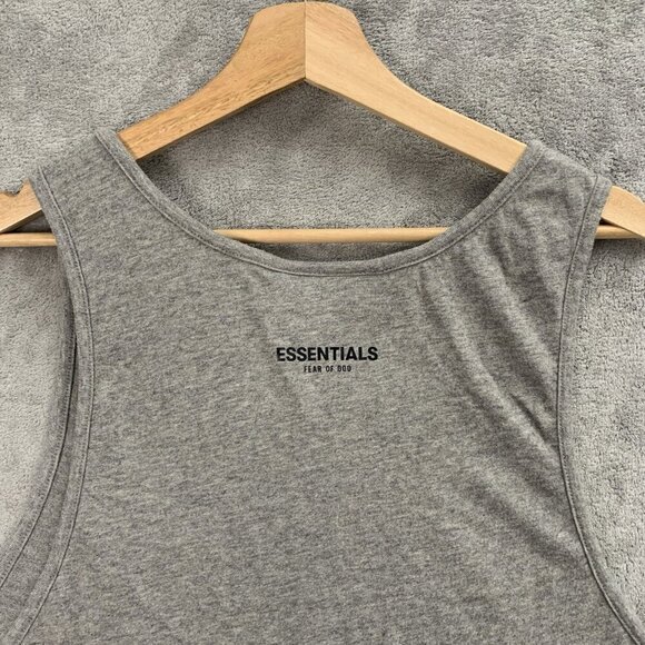 Essentials Fear of God Shirt Mens XL Gray Sleeveless Tank Top Casual Streetwear - Picture 10 of 10